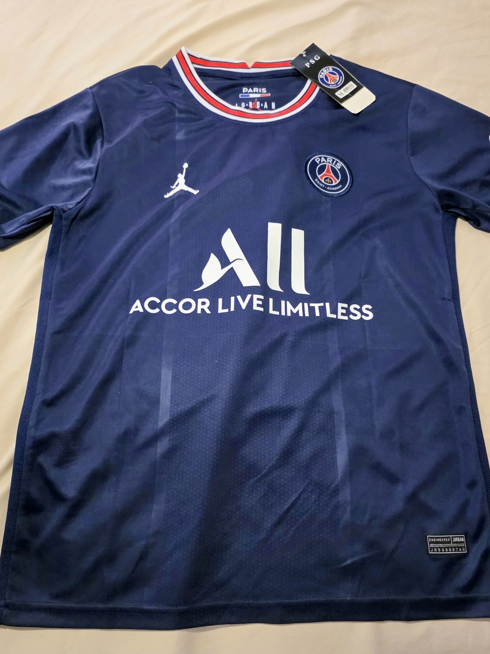 Paris Saint-Germain Navy Sergio RAMOS Home Jersey by Jordan